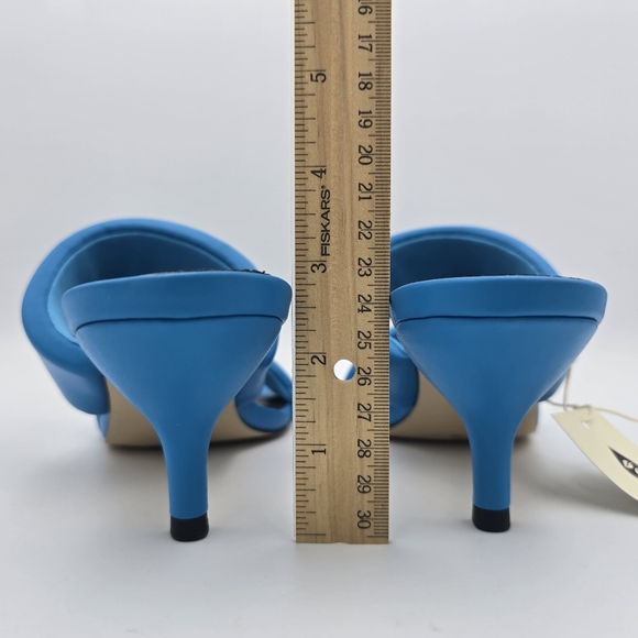 Sanctuary Likely Padded Puff Leather Slide Sandals, Blue Wire, Women's 11M, NWT! - Picture 10 of 16